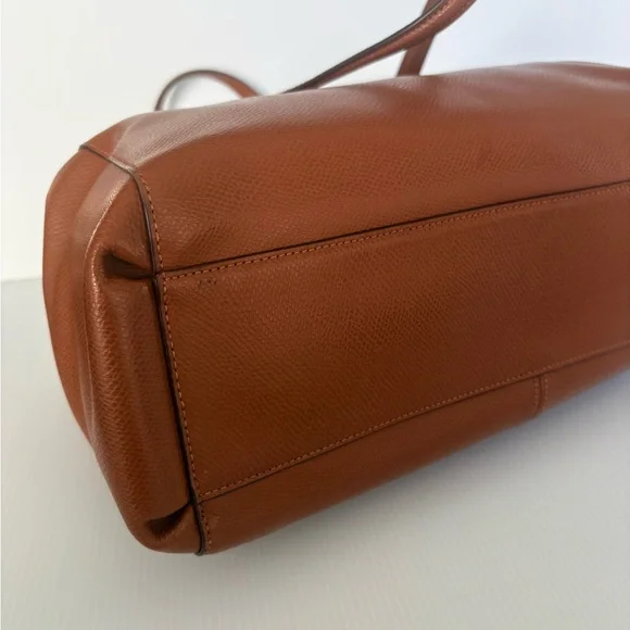 Coach | Christie Crossgrain Leather Satchel shoulder bag Saddle EUC - Picture 9 of 14